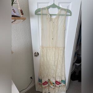 Free People Intimately Cream Lace Dress